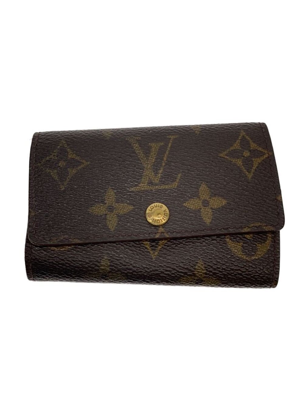 LOUIS VUITTON Key Case Wallet Leather Brown Monogram